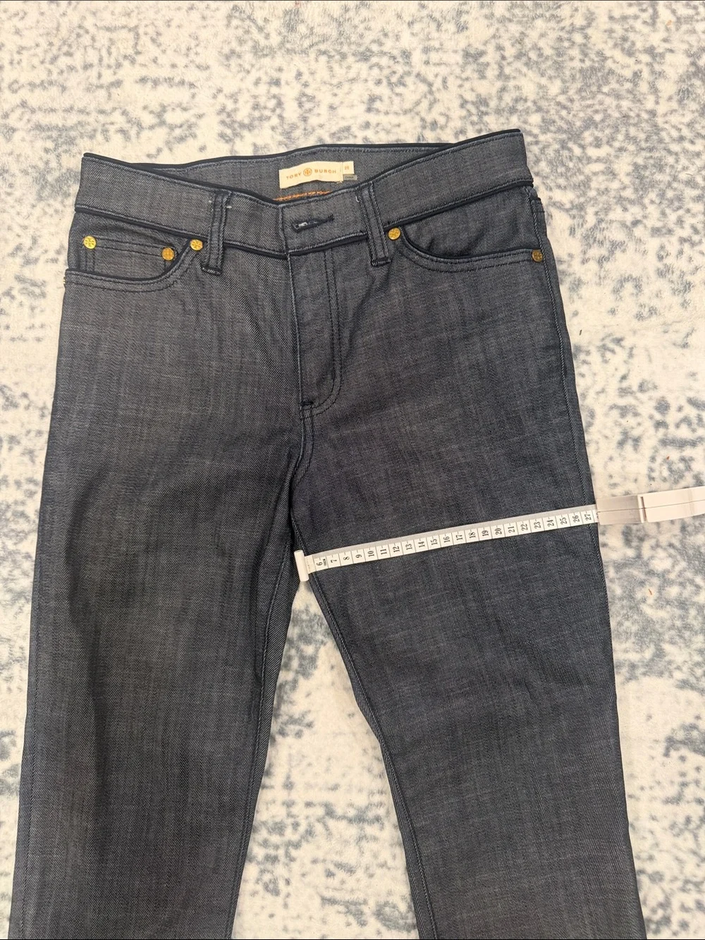 Tory Burch Charcoal Ankle Jeans